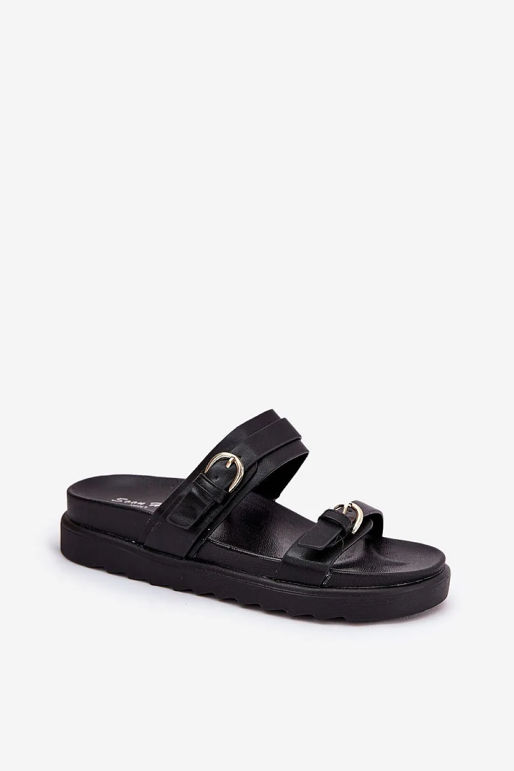 Stylish women slides on a platform