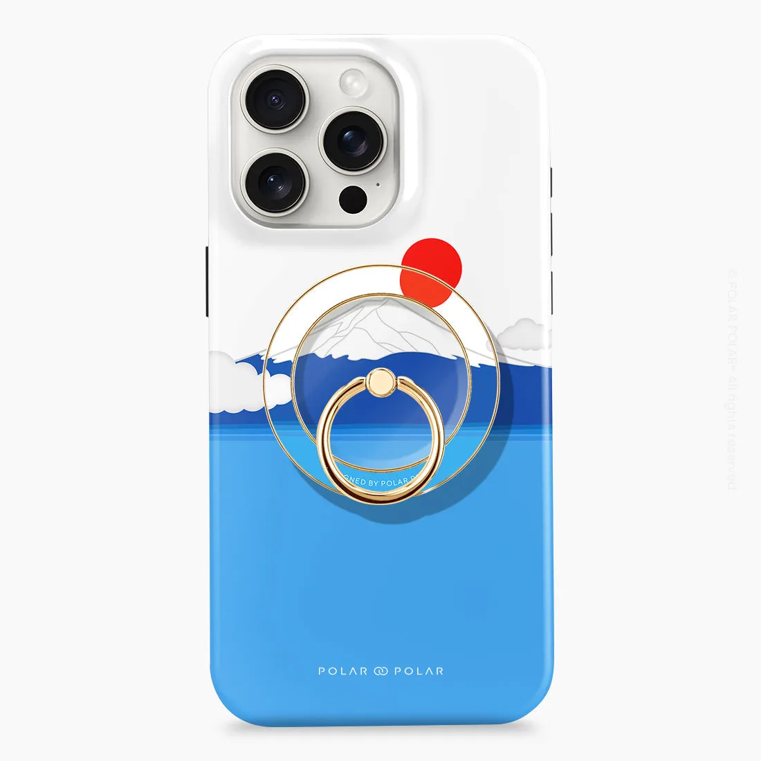 Summer Fujisan - Golden MagSafe Phone Grip and Ring Holder Stand