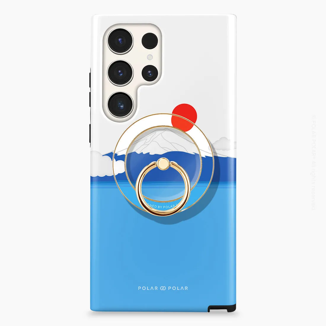 Summer Fujisan - Golden MagSafe Phone Grip and Ring Holder Stand