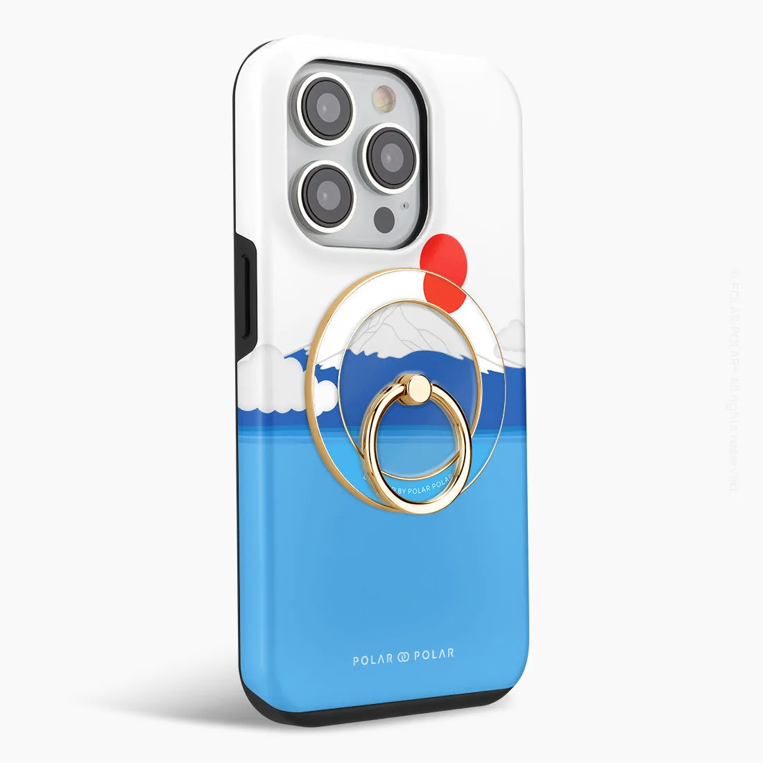 Summer Fujisan - Golden MagSafe Phone Grip and Ring Holder Stand