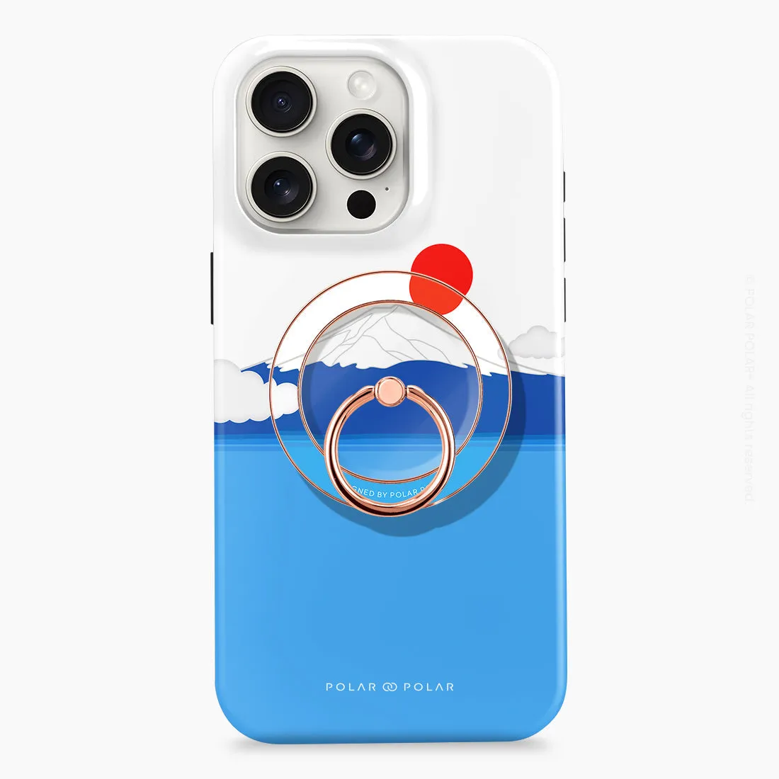 Summer Fujisan - Rose Gold MagSafe Phone Grip and Ring Holder Stand