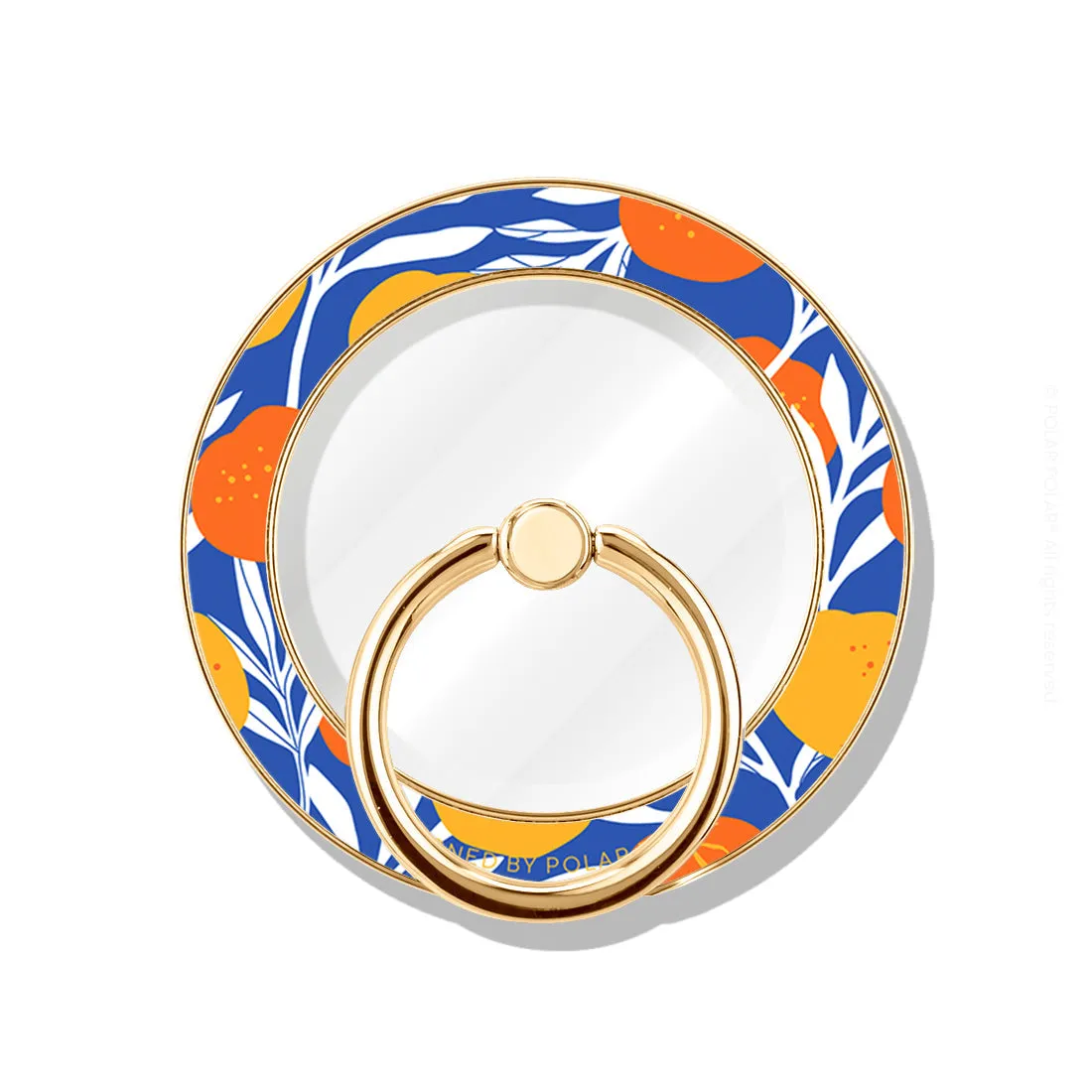 Summer Tangerine - Golden MagSafe Phone Grip and Ring Holder Stand
