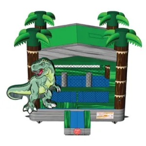 T-Rex Bounce House in Green