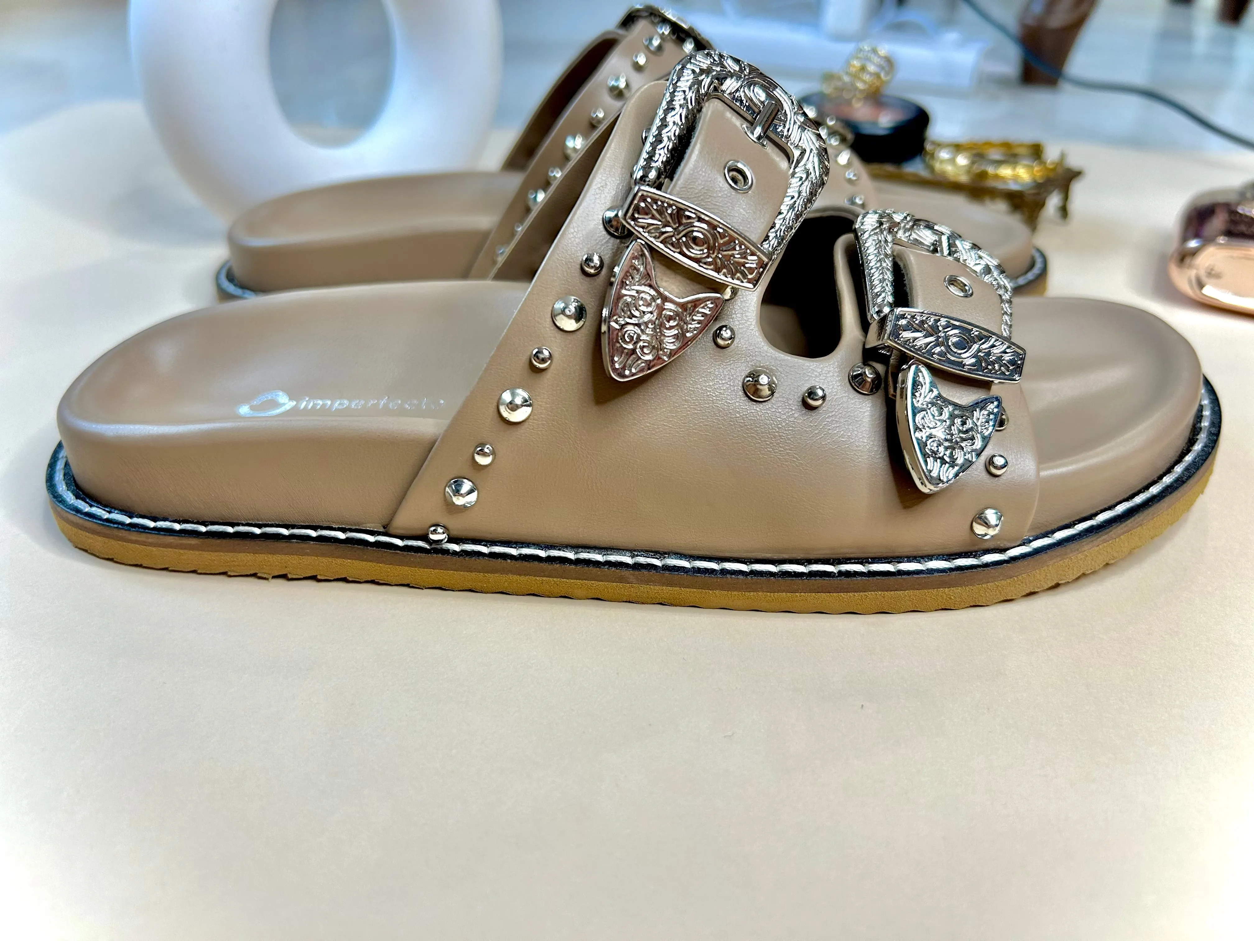 Taylor Swift Slider Sandals - Now in Taupe