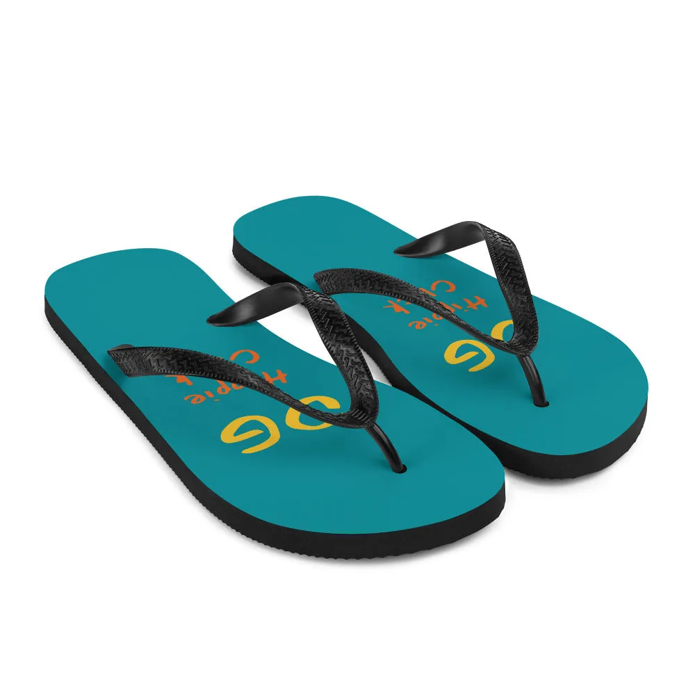 Teal Flip-Flops