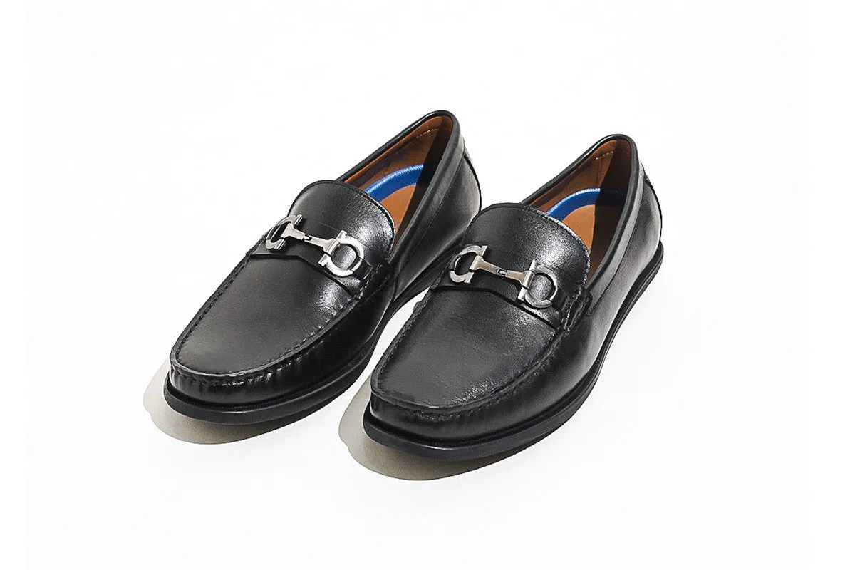Temple Horsebit Casual Loafer - Black