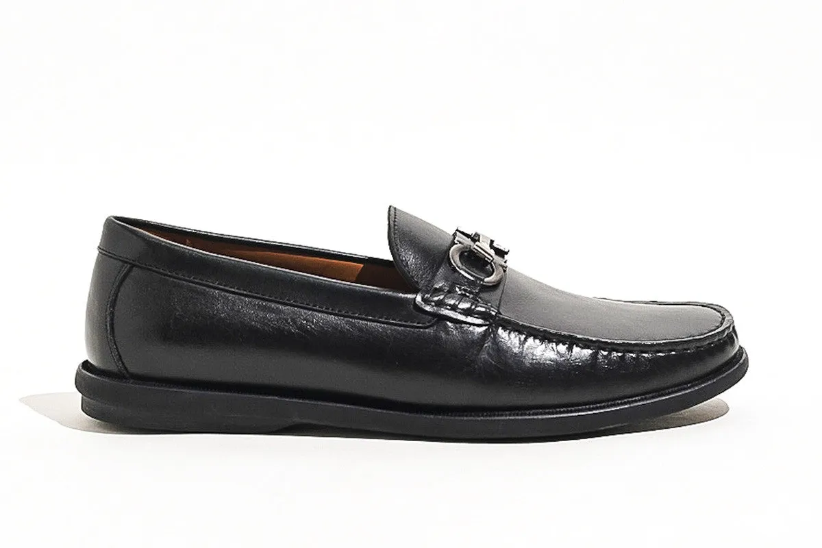 Temple Horsebit Casual Loafer - Black