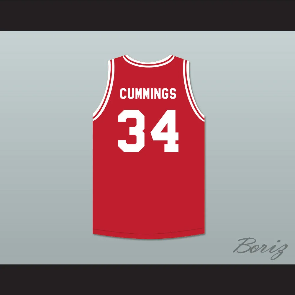 Terry Cummings 34 Push Excel Pro Basketball Classic Red Basketball Jersey 1988 Charity Event