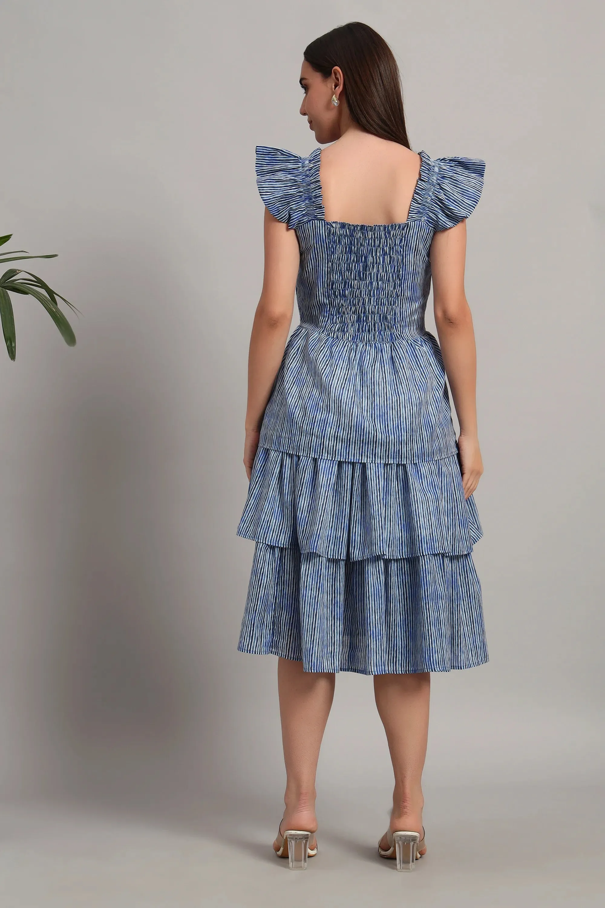 The Blue Ripple Midi Dress