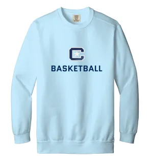 The Citadel Block C, Basketball, Embroidered Unisex Comfort Colors ® Ring Spun Crewneck Sweatshirt