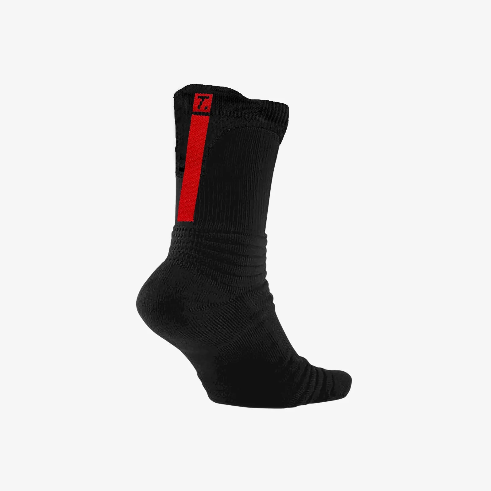 Throwback Cushion Crew Socks - Black/Red