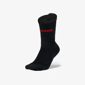 Throwback Cushion Crew Socks - Black/Red