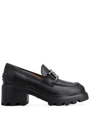 Tod's logo-buckle leather loafers