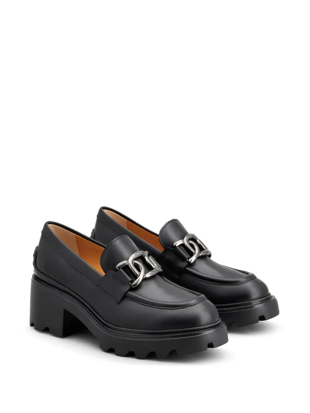 Tod's logo-buckle leather loafers