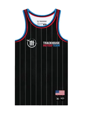 Trackhouse MotoGP Team Lifestyle Unisex Striped Basketball Singlet
