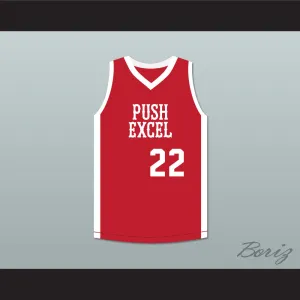 Tyrone Corbin 22 Push Excel Pro Basketball Classic Red Basketball Jersey 1985 Charity Event