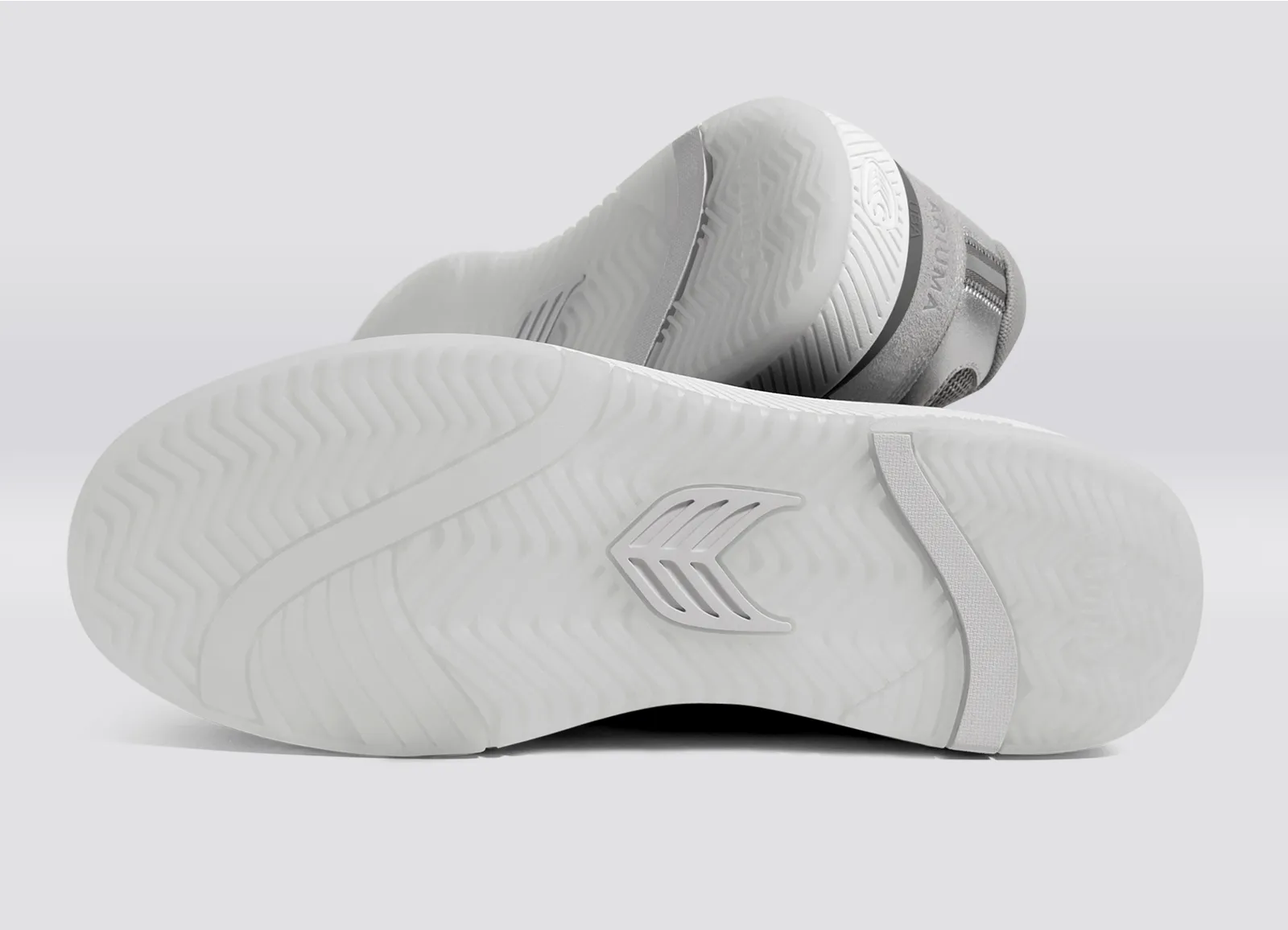 UBA Light Grey Suede and Mesh Charcoal Grey Logo Silver Accents Sneaker Women