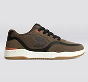 UBA PRO Dark Khaki Suede and Mesh Black Logo Sneaker Women