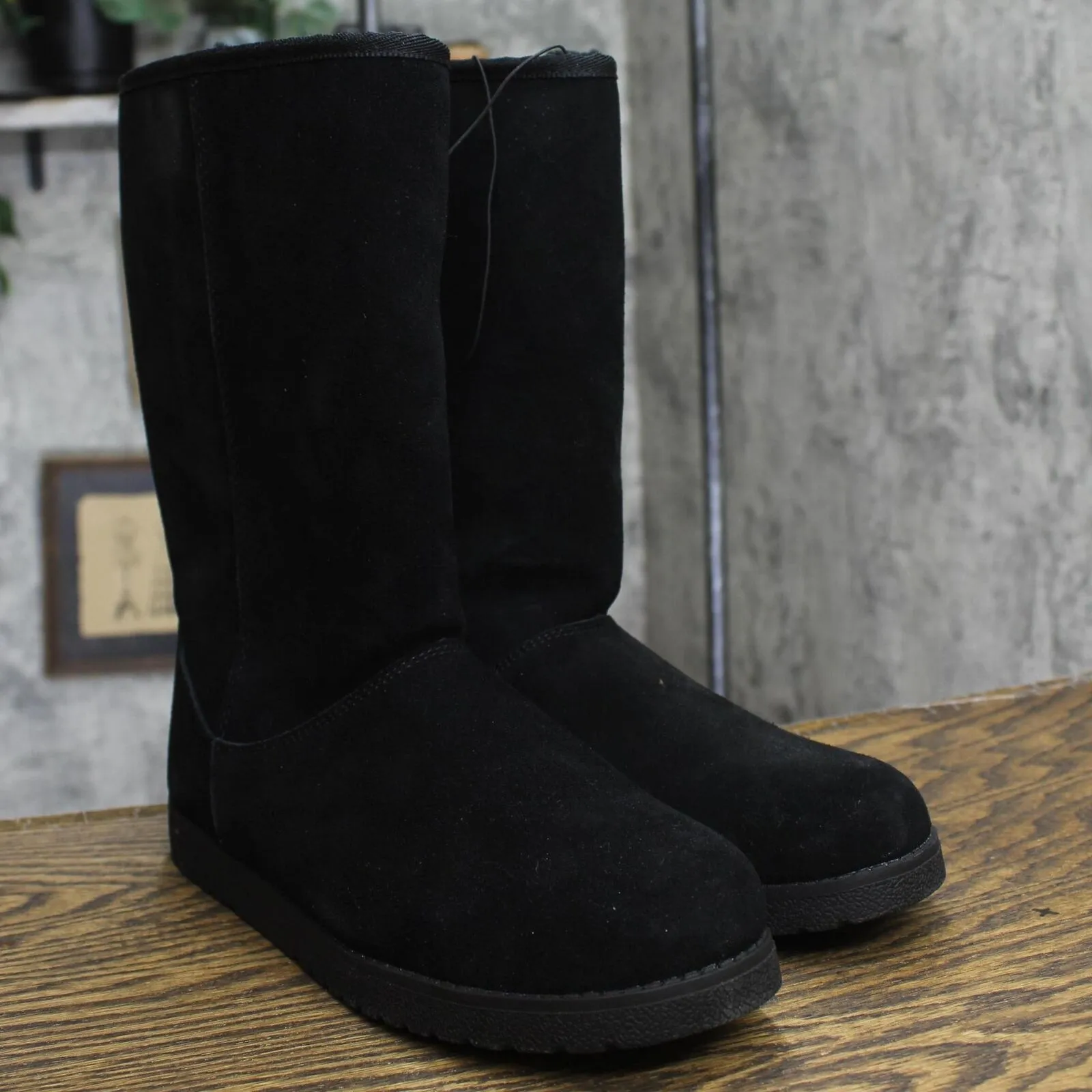 Universal Thread Womens Sarah Suede Shearling Winter Boots 91467407 Black 10
