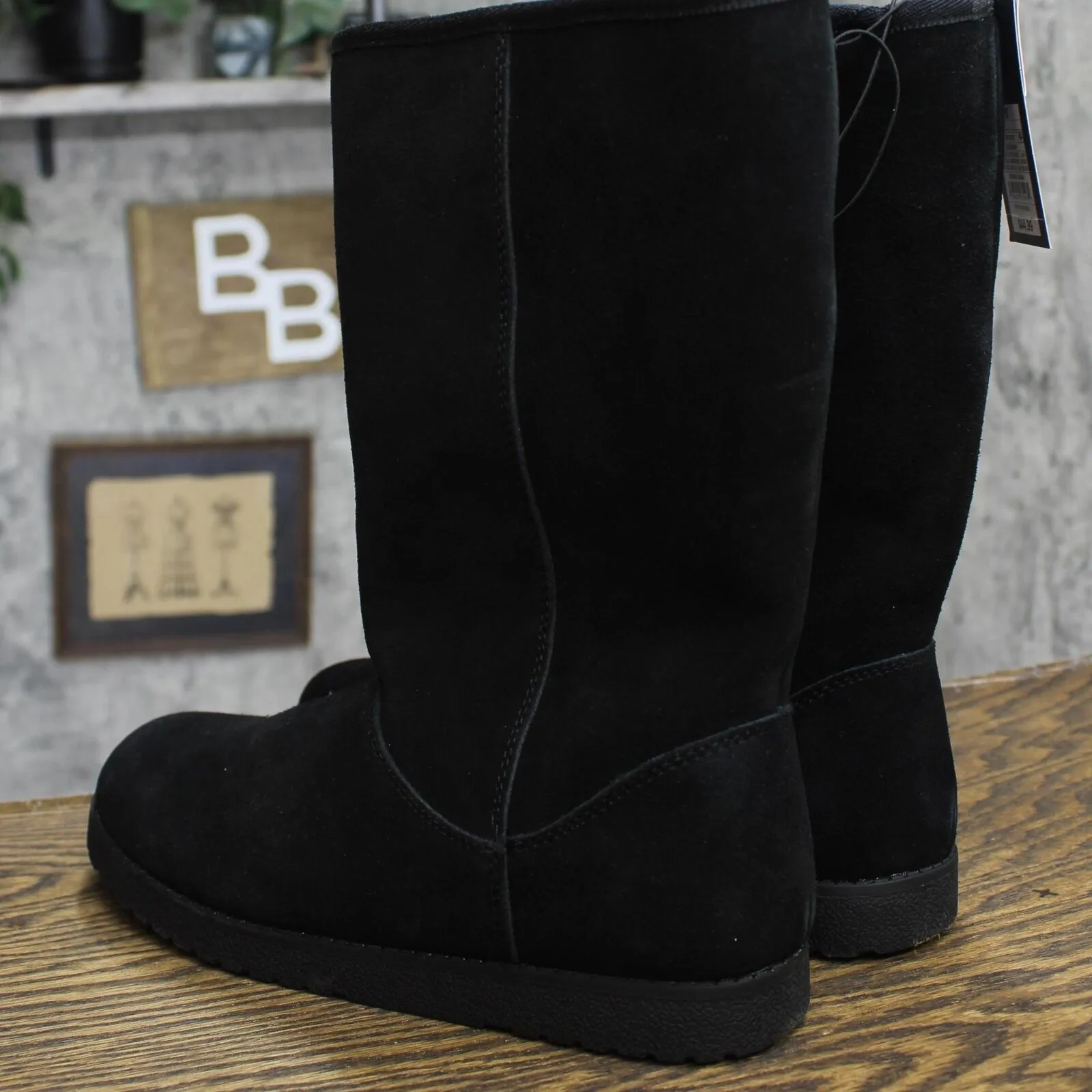 Universal Thread Womens Sarah Suede Shearling Winter Boots 91467407 Black 10