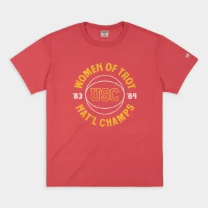 USC "Women of Troy" Basketball Vintage Heavyweight Tee