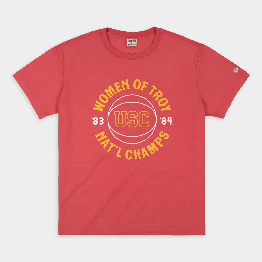 USC "Women of Troy" Basketball Vintage Heavyweight Tee