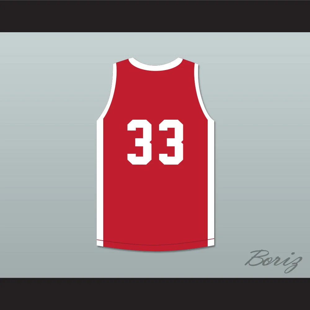 Uwe Blab 33 Push Excel Pro Basketball Classic Red Basketball Jersey 1985 Charity Event