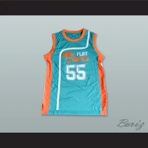 Vakidis 55 Flint Tropics Teal Basketball Jersey Semi Pro