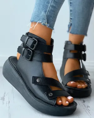 Velcro Platform Beach Sandals