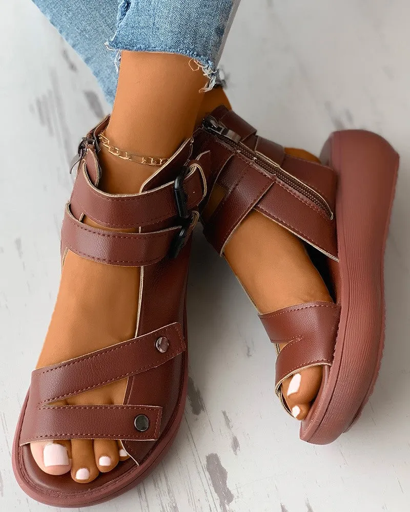 Velcro Platform Beach Sandals