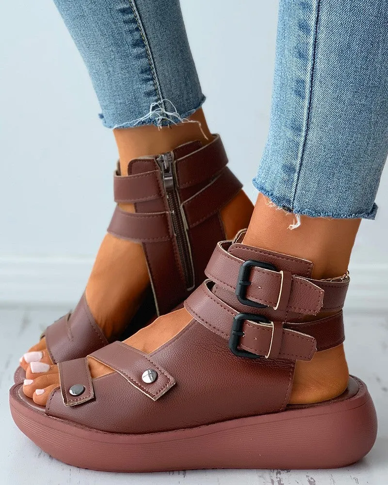 Velcro Platform Beach Sandals