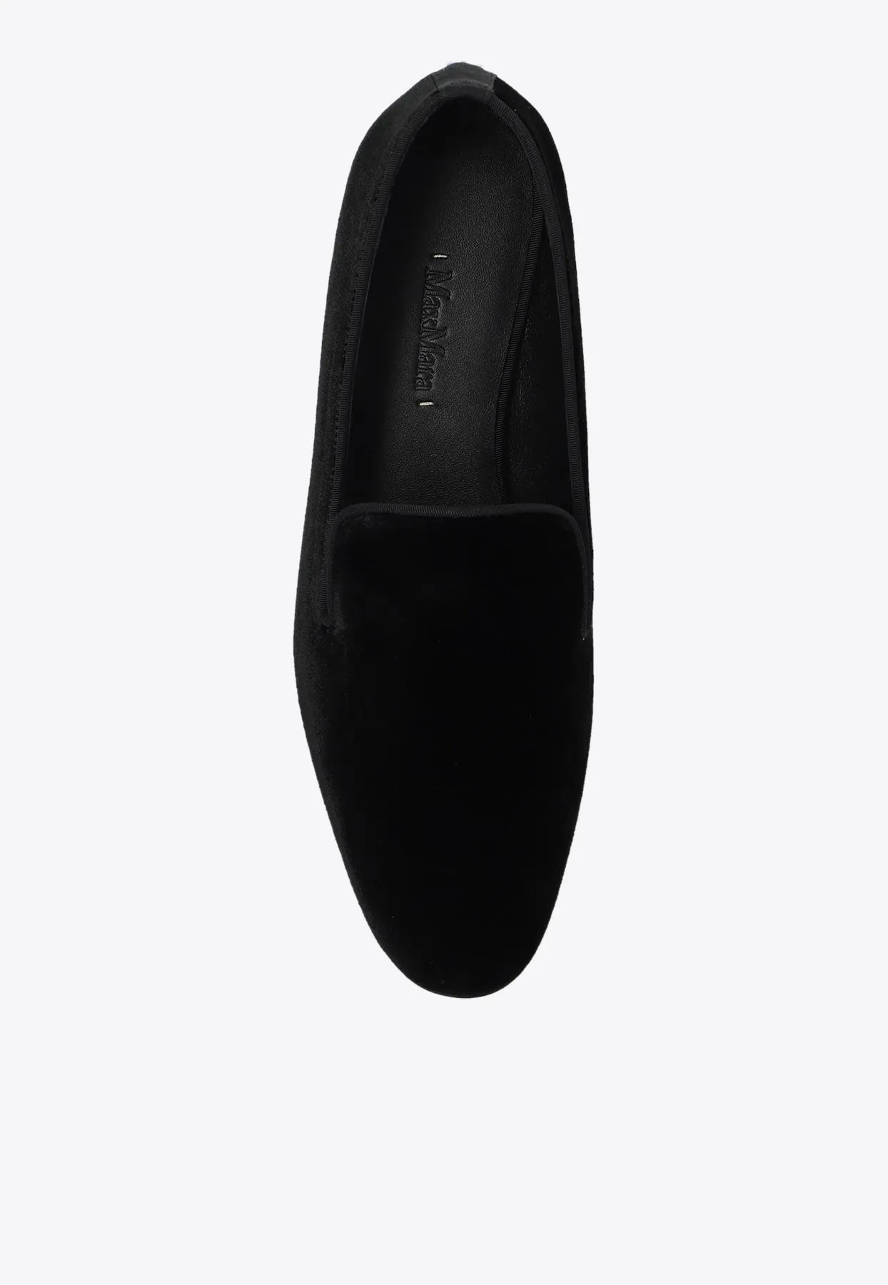 Velvet Loafers with Leather Trims