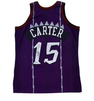 Vince Carter Toronto Raptors Signed True Authentic Mitchell & Ness Jersey BAS