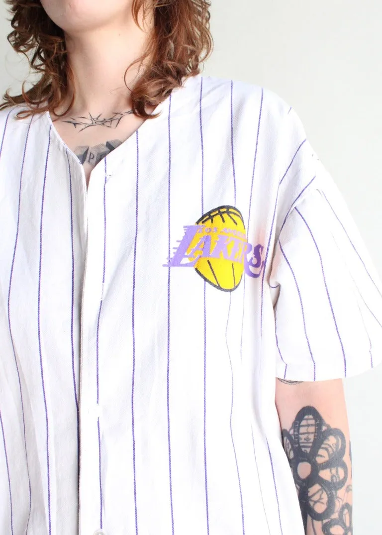 Vintage LA Lakers Baseball Jersey T0902