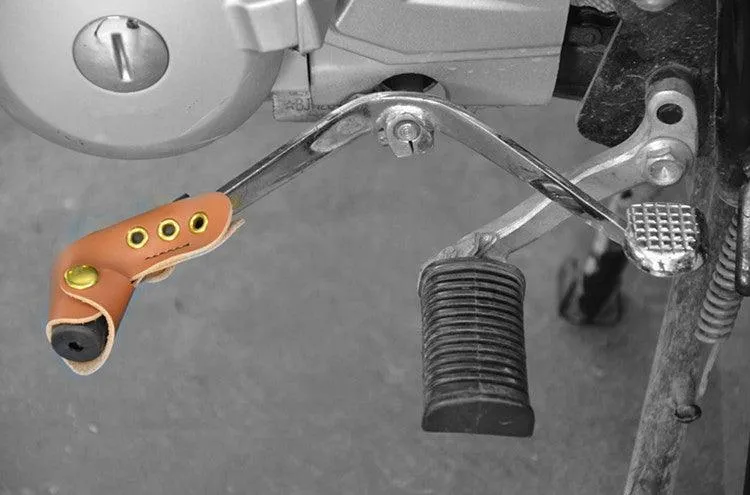 Vintage Motorcycle Leather Gear Shift Protector