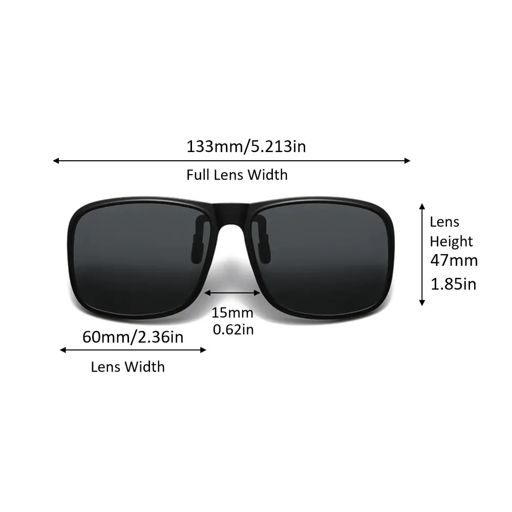 VIVIBEE Polarized Flip-Up Clip-On Sunglasses for Men