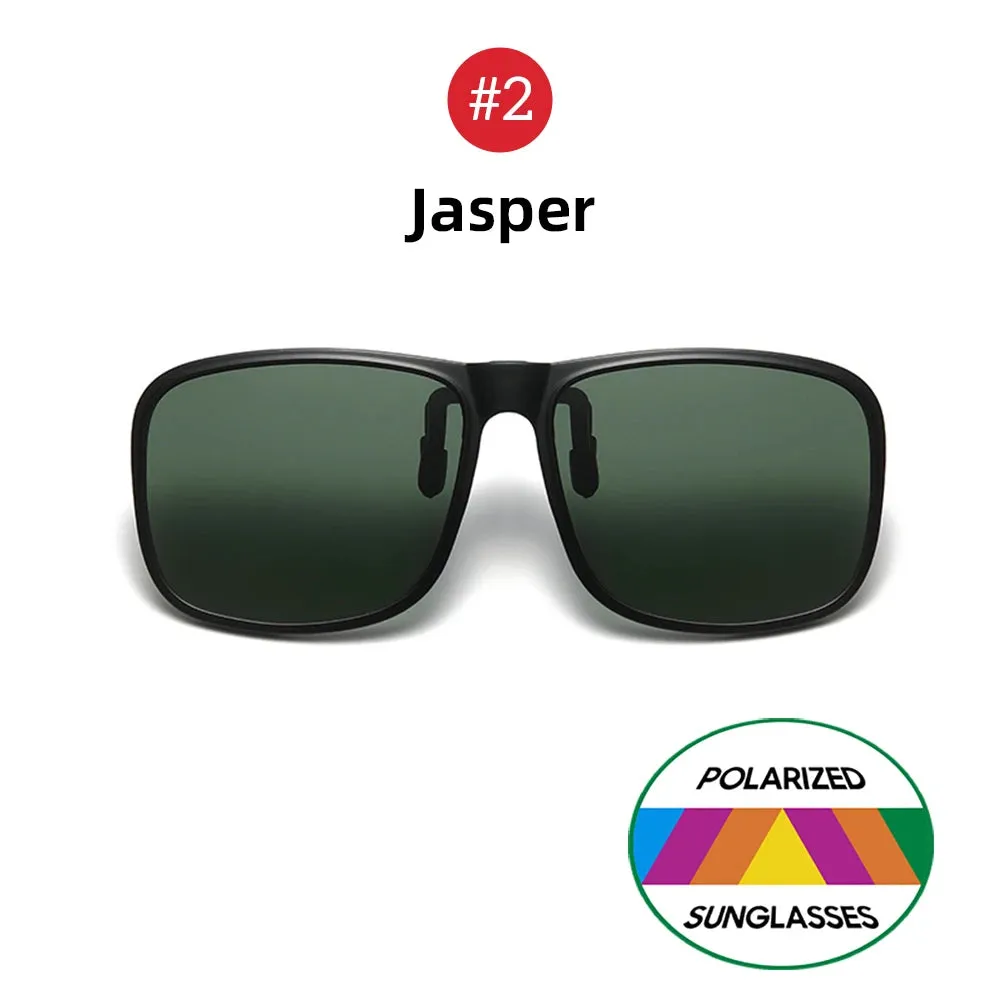 VIVIBEE Polarized Flip-Up Clip-On Sunglasses for Men