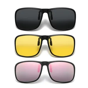 VIVIBEE Polarized Flip-Up Clip-On Sunglasses for Men