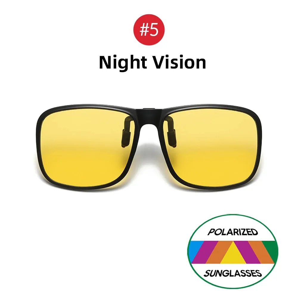 VIVIBEE Polarized Flip-Up Clip-On Sunglasses for Men