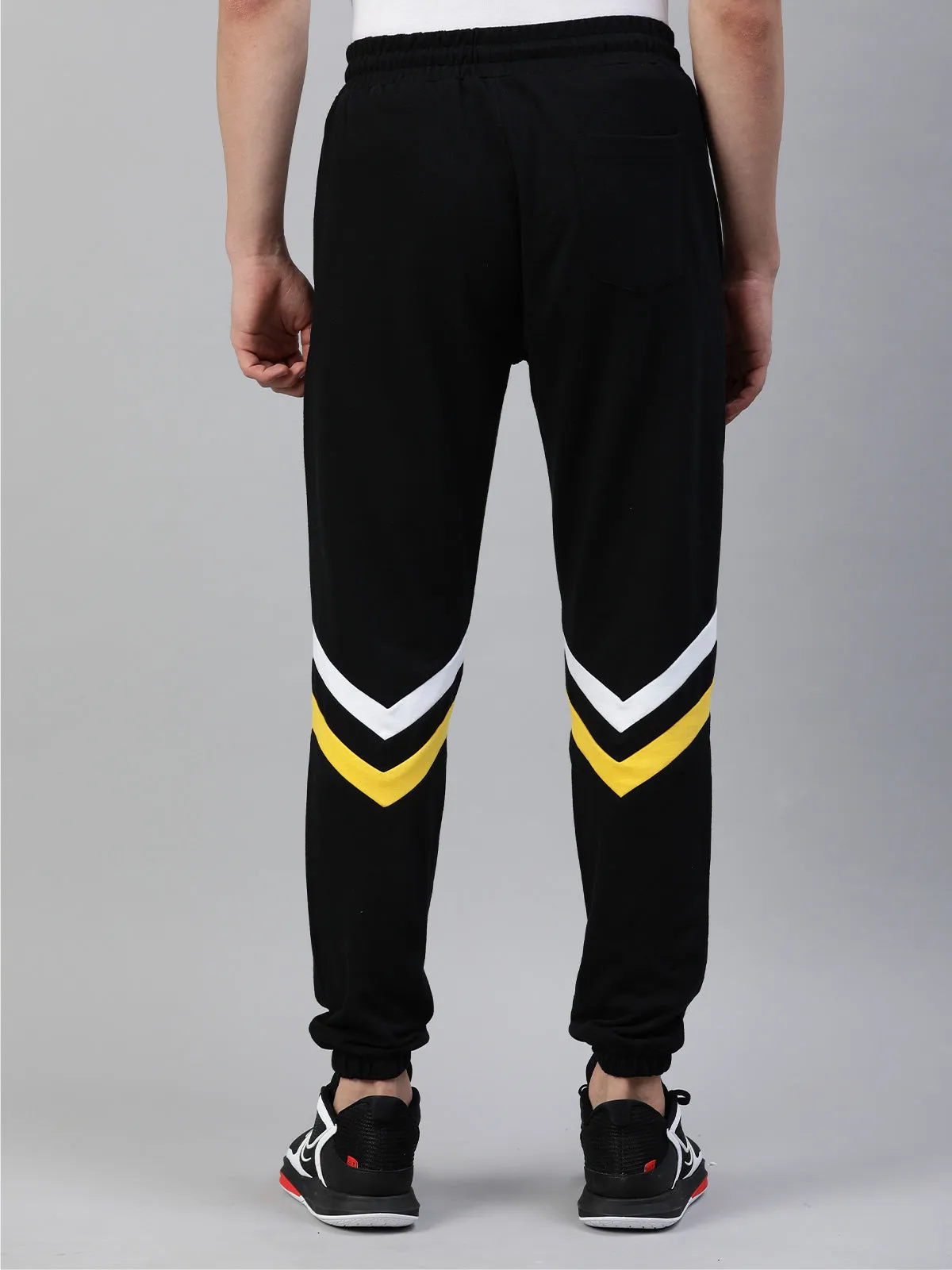 Warriors: Contrast Stripe Joggers - Black