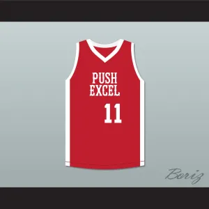 Wes Matthews 11 Push Excel Pro Basketball Classic Red Basketball Jersey 1985 Charity Event