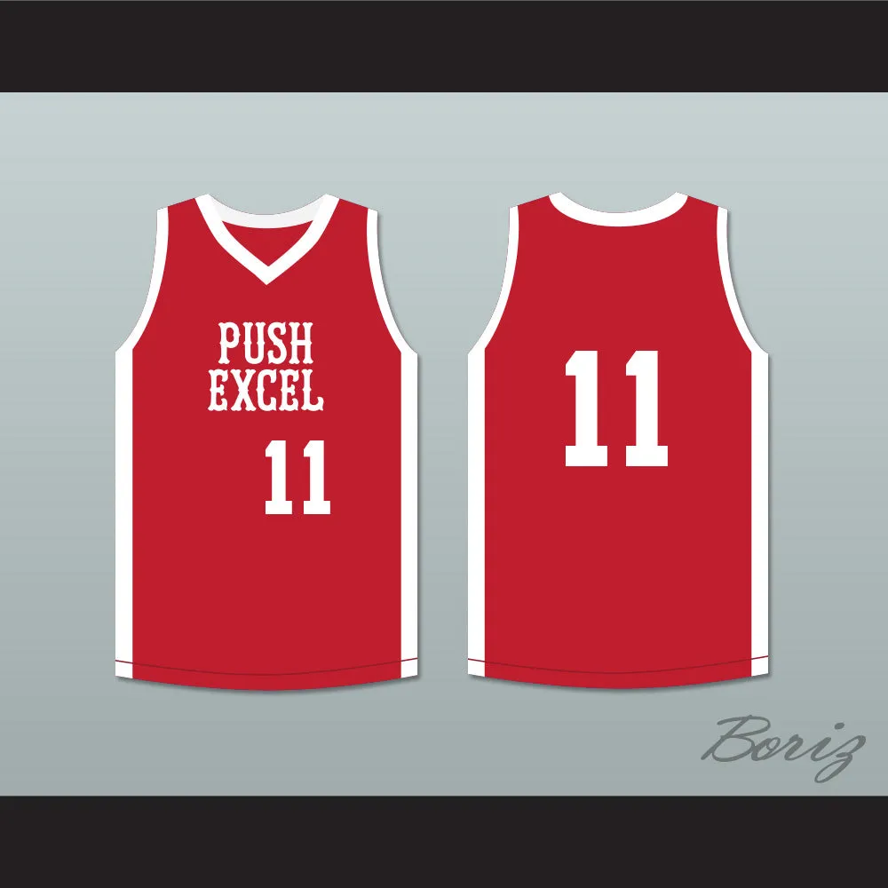 Wes Matthews 11 Push Excel Pro Basketball Classic Red Basketball Jersey 1985 Charity Event