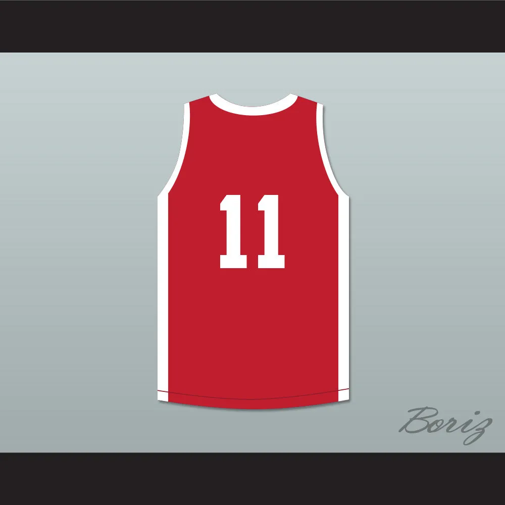 Wes Matthews 11 Push Excel Pro Basketball Classic Red Basketball Jersey 1985 Charity Event