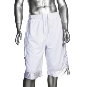 White Men's Pro Club Mesh Jersey Basketball Shorts