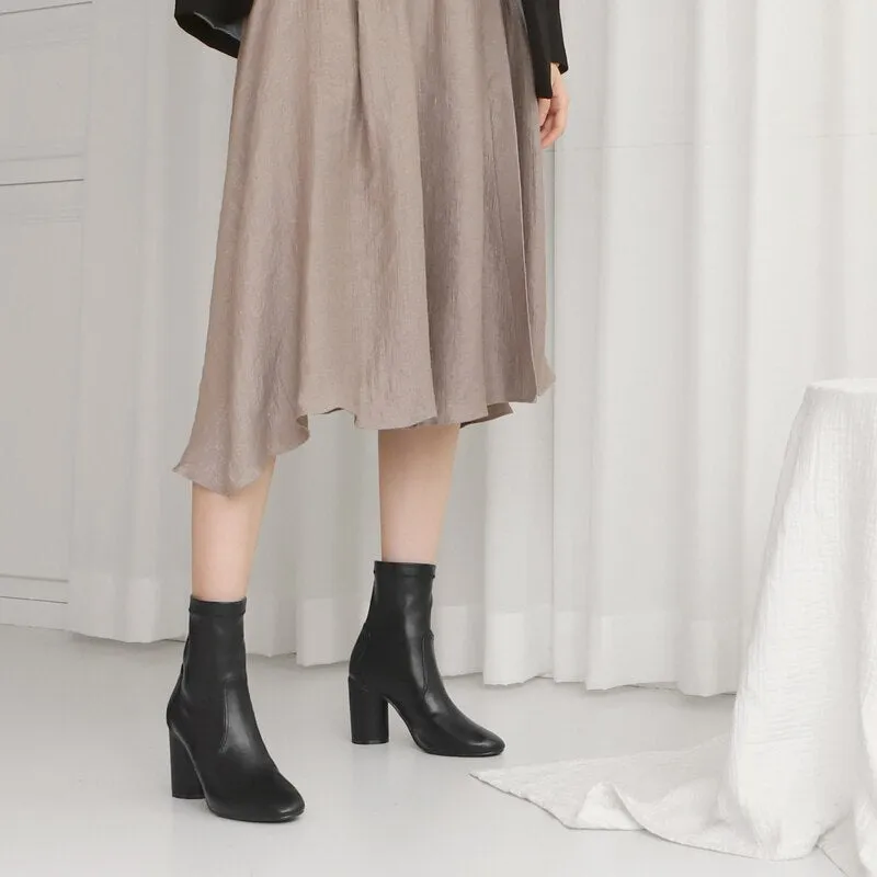 Women Suede Leather High Heel Boots