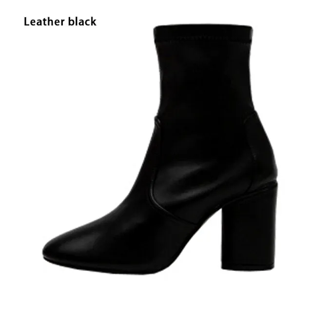 Women Suede Leather High Heel Boots