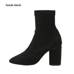 Women Suede Leather High Heel Boots