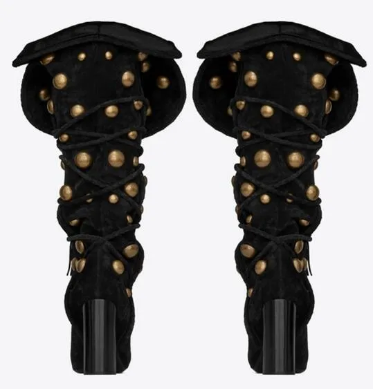 Women Warming Fold Lace Up Long Boots