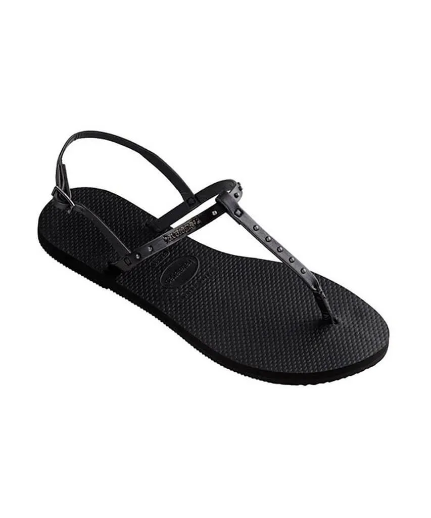 You Riviera Maxi Sandal Black Crystal