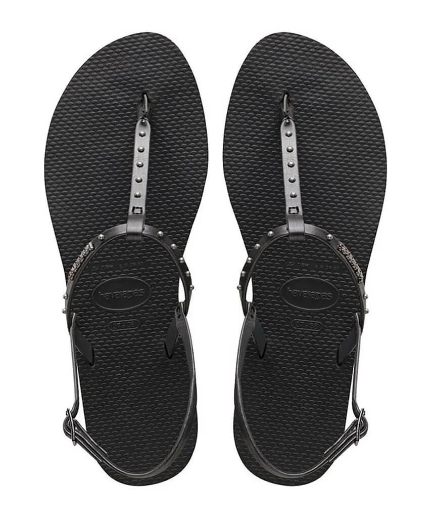 You Riviera Maxi Sandal Black Crystal